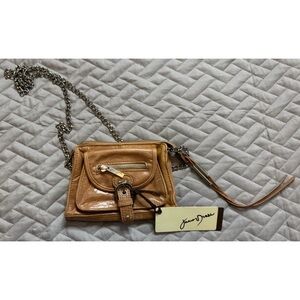 Y2K - Junior Drake - Tan Leather Mini Crossbody Bag